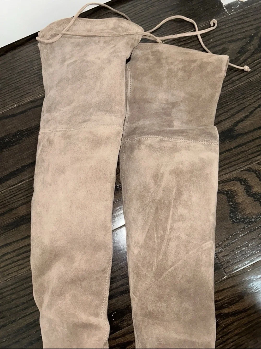 Stuart Weitzman Lowland Brown Suede Over-The-Knee Boots, Size 7